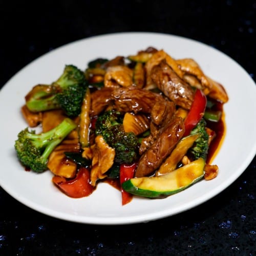 Chicken and Beef Hunan Style.