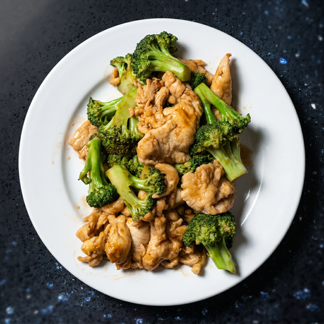 Sliced Chicken with Broccoli.