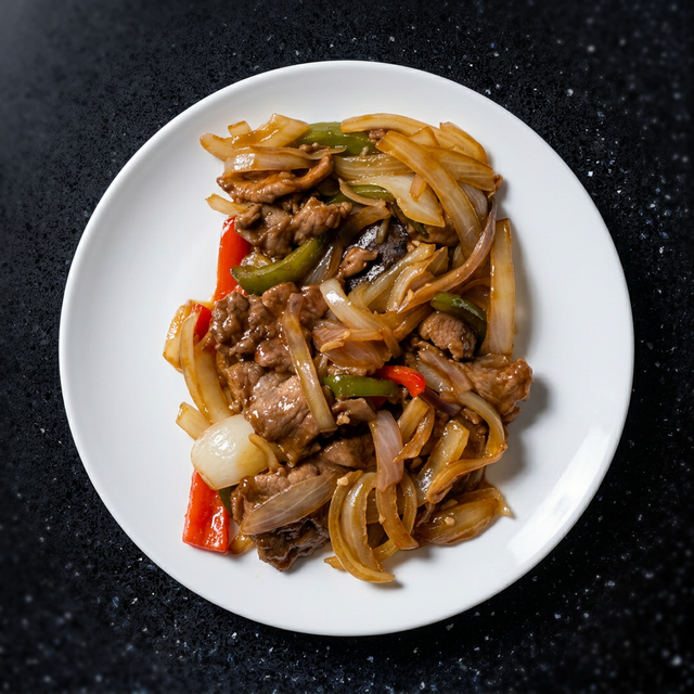 Pepper Steak with Onions.
