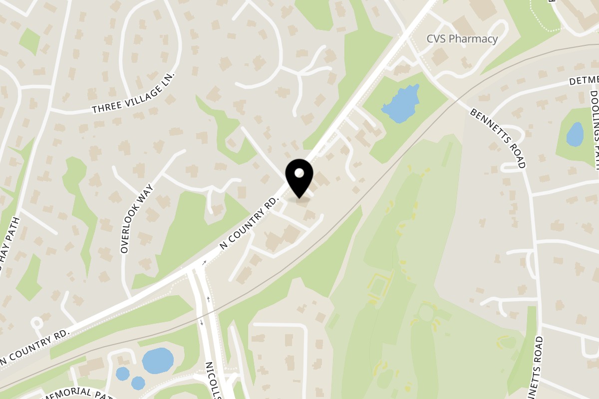 Map showing the location of Eastern Pavilion on 750 NY-25A in Setauket- East Setauket
